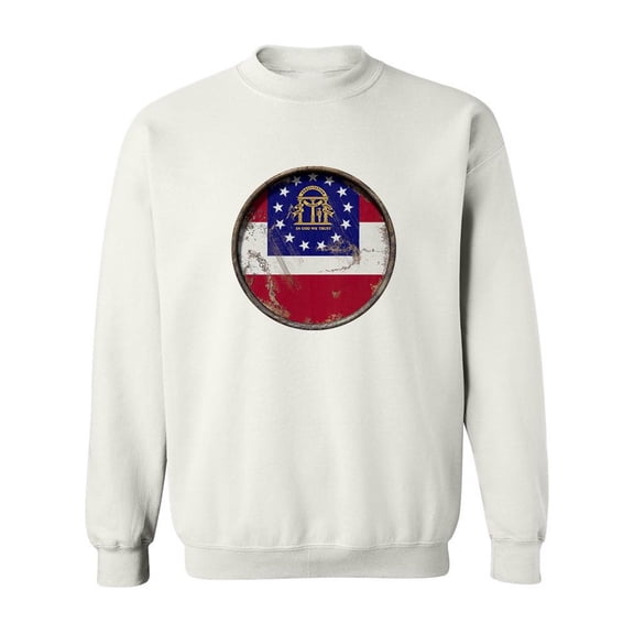 Georgia State Circular Flag Sweatshirt Men -Image by Shutterstock, Male 3X-Large
