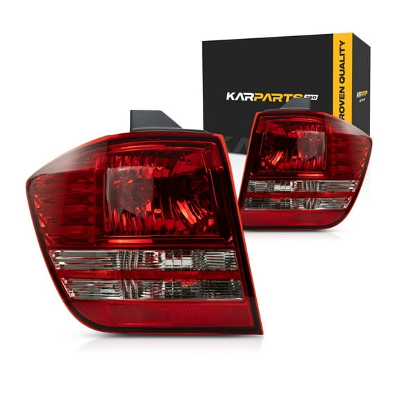 For Dodge Journey 2010-2020 Tail Light Driver and Passenger Side Pair Outer CAPA Certified | Clear & Red Lens | Made of Plastic | Replacement For CH2804102, CH2805102 | 5116291AH, 5116290AH