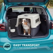 SportPet Designs Airline Approved Plastic Dog Kennel with Wheels, Large
