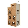 thumbnail image 4 of Furhaven High Castle Tower Multi-Level Cat Scratcher Hideout w/ Catnip - Cardboard Brown, One Size Medieval Castle Playground One Size Corrugated Scratcher, 4 of 7