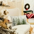thumbnail image 4 of Christmas Pillow Covers 12x20 Inch Green Christmas Trees Forest White Throw Pillows Pillow Covers Winter Xmas Winter Holiday Decorative Pillow Covers Cushion Cases for Sofa Couch, 4 of 6