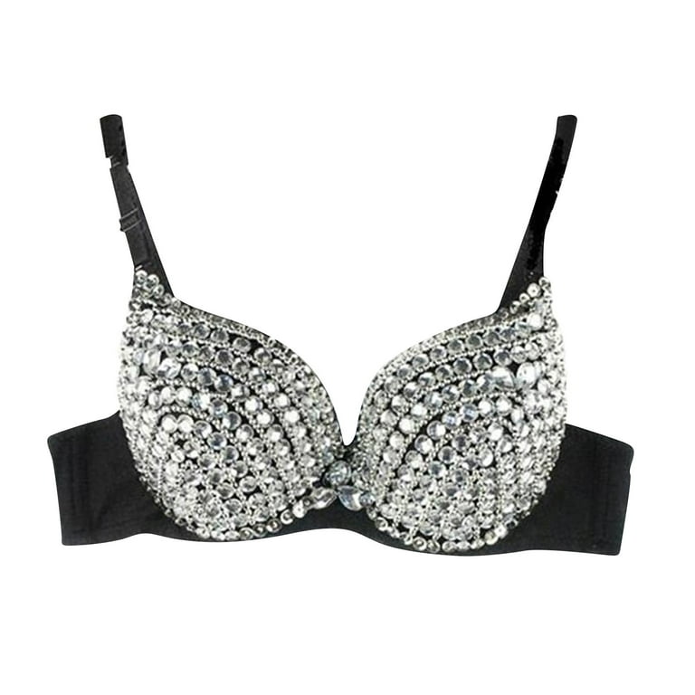 bras for women Women's Fashion New Punk Lady Goth Silver Studded Bra