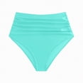 thumbnail image 4 of TOWED22 High Waisted Bikini Bottoms Ruched Tummy Control Swimsuits Bottoms Sexy Swim Bottom Bathing Suits for Women(Mint Green,S), 4 of 4