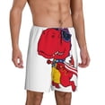 thumbnail image 2 of Bixox Men's Little American Dinosaur printed lightweight casual shorts, soft sleep shorts with pockets., 2 of 7