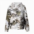 thumbnail image 4 of Staki Girl's Camo Hoodies Long Sleeve Hooded Sweatshirts Camouflage Pullover Tops 2-12Y(Light Gray,3-4 Years), 4 of 6