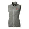 thumbnail image 2 of Women's Cutter & Buck Heather Gray UCF Knights Mainsail Basic Sweater-Knit Full-Zip Vest, 2 of 3