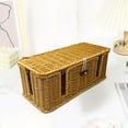 thumbnail image 5 of CQCYD under $5 Handwoven Rattan Cable Management Box, Decorative Storage Cord Organizer Box for Power Strips & Cords, Cord Hider for Home, DIY-Friendly Cord Management, 5 of 9