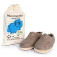 thumbnail image 1 of Haussimple Cozy Wool Indoor Slippers Unisex Slip-On Men Women - Natural Brown US8, 1 of 6