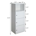 thumbnail image 5 of Convenience Concepts Xtra Storage Three-Door Bookcase in White Wood Finish, 5 of 5