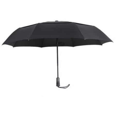 Black Automatic Auto Open Close 42 Arc Polyester Rain Protection Umbrella