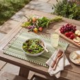 thumbnail image 4 of Sm:)e Wheat Ear Army Green Farmhouse Woven Placemats Set of 4,12x18 Inch, Seasonal Holiday Rustic Kitchen Dining Table Decoration for Home Party Decor, 4 of 6