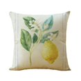 thumbnail image 3 of Lemon Cushion cover 18x18 inch Set of 4 yellow lemon with Flowers, 3 of 5