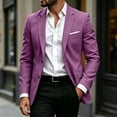 thumbnail image 5 of Tqyyweavej Men's Blazers Slim Fit Two Button Business Casual Suit Jacket Long Sleeve Notch Lapel Suit Sports Coat with Faux Flap Pockets, 5 of 10