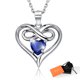 thumbnail image 1 of Collar de plata de ley S925 Silvora para mujer Collares con piedra natal del infinito Corazón Cumpleaños Navidad Aniversario San Valentín Joyas Regalos, 1 of 8