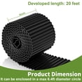 thumbnail image 2 of Vinci Metal Landscape Edging Border, 8 Inch x 20 FT Corrugated Steel Garden Edging with Rolled Safety Edges, Flexible Lawn & Flower Bed Edging for Yard, Multiple Sizes & Colors (Black), 2 of 7