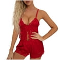 thumbnail image 2 of uublik Valentines Lingerie Set for Women Plus Size Lace Babydoll Bodysuit Sexy Naughty, 2 of 5
