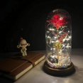 thumbnail image 1 of Flor de lámina de oro de 24K, 2022 LED, Galaxia encantada, Rosa eterna, cadena de luces de hadas en cúpula para regalo de Navidad y Día de San Valentín, 1 of 4