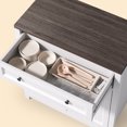 thumbnail image 3 of 30"W Farmhouse Storage Cabinet with Barn Door - Adjustable Shelf & Large Drawer, Coffee Bar Sideboard for Kitchen, Living Room, Entryway, Gray, 3 of 9