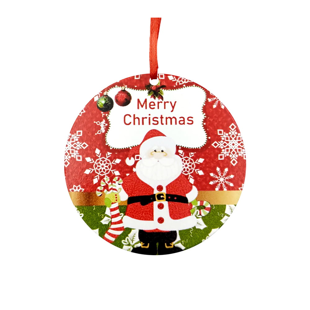 Funny Christmas Ornaments 2021 Round Souvenir I Love You More Decoration Gifts Christmas Tree Ornament Hanging Keepsake Round Ceramic Gifts