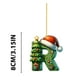 thumbnail image 2 of Adorno navideño con letras del alfabeto CLLC, Adornos navideños con letras de la A a la Z, Letras acrílicas verdes 2D con gorro navideño, Letras del alfabeto navideñas colgantes para árbol de Navidad, 2 of 6