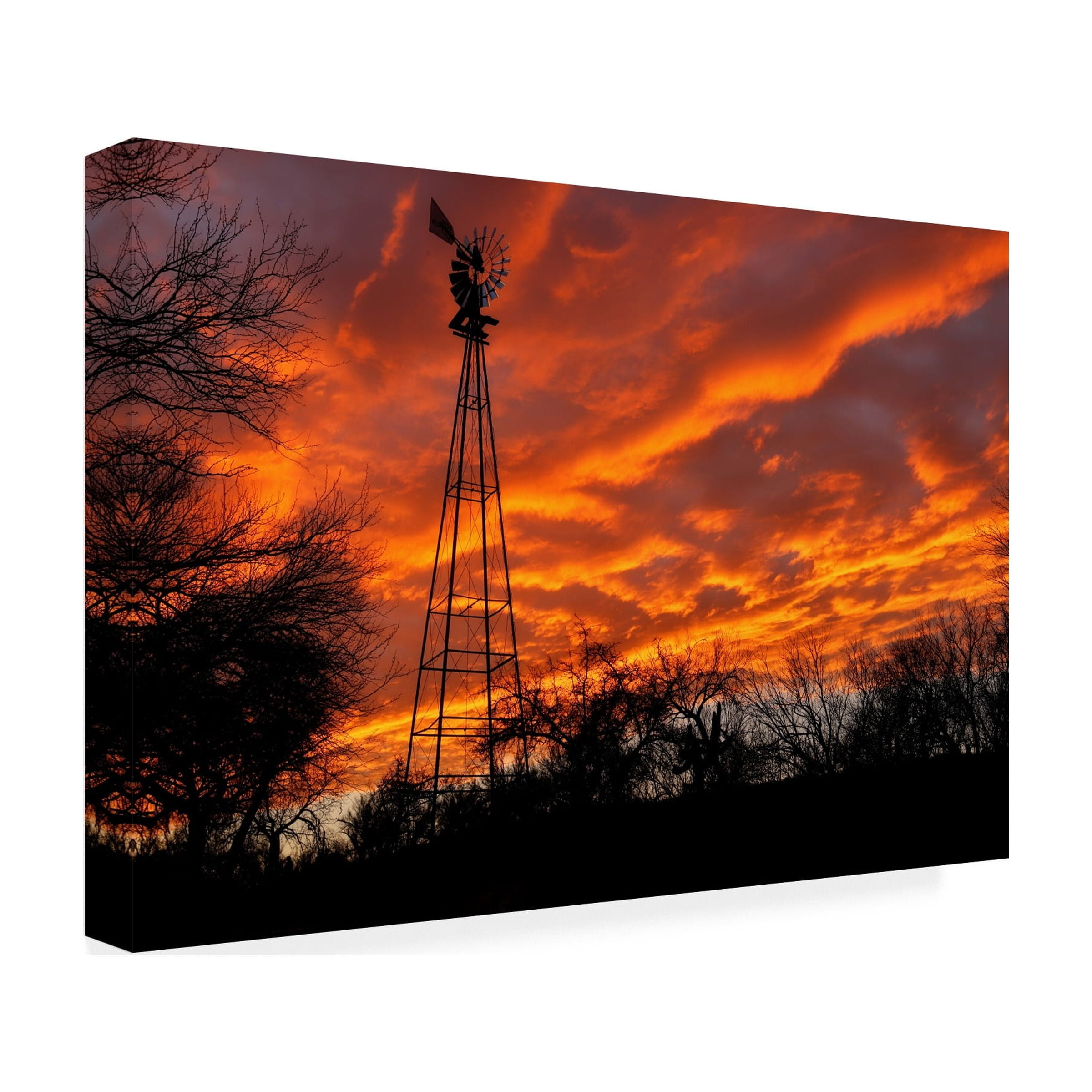 Trademark Fine Art 'Superior Windmill Sunset' Canvas Art by Mike Jones Photo