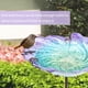 thumbnail image 2 of Bañera de vidrio para pájaros MUMTOP Outdoor con estaca de metal, color morado, 66 cm, 2 of 8