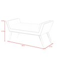 thumbnail image 4 of 45" Black And Clear Upholstered Velvet Bench, 4 of 10