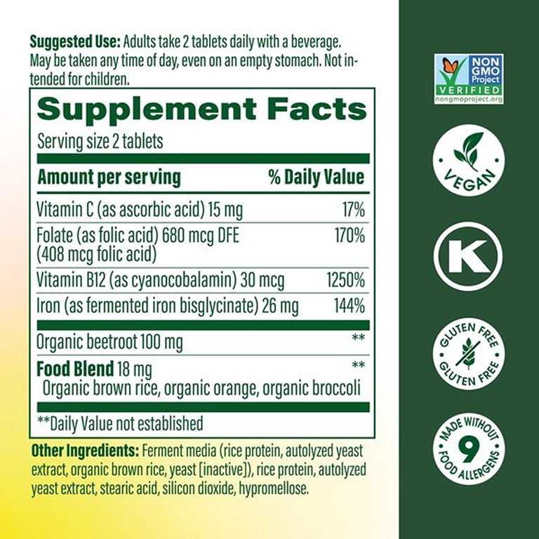 MegaFood Blood Builder Minis Iron Supplement, 30 Servings photo 3