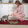 thumbnail image 4 of Christmas Kitchen Rugs Christmas Rug Christmas Kitchen Decor Wreath Red and Black Buffalo Plaid Christmas Kitchen Mat Christmas Mat Kitchen Runner Rugs Comfort Home Decor Non-Slip Floor Mat Doormat, 4 of 5