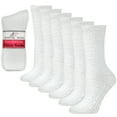 thumbnail image 1 of Hospital Socks Women Men Non Skid Gripper Cozy Socks Debra Weitzner 6 Pairs White, 1 of 8