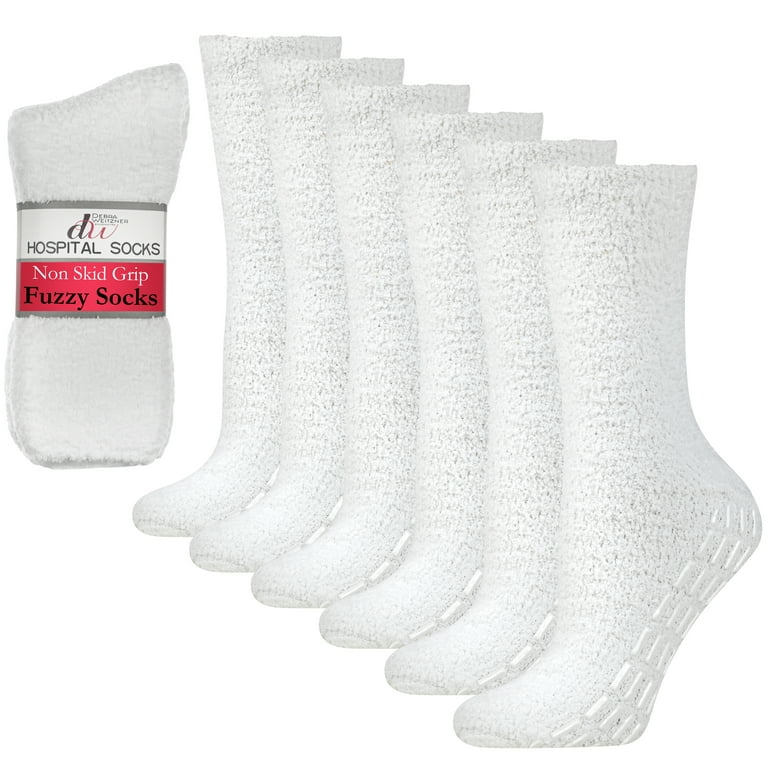 Hospital Socks Women Men Non Skid Gripper Cozy Socks DEBRA WEITZNER 3 Pairs  