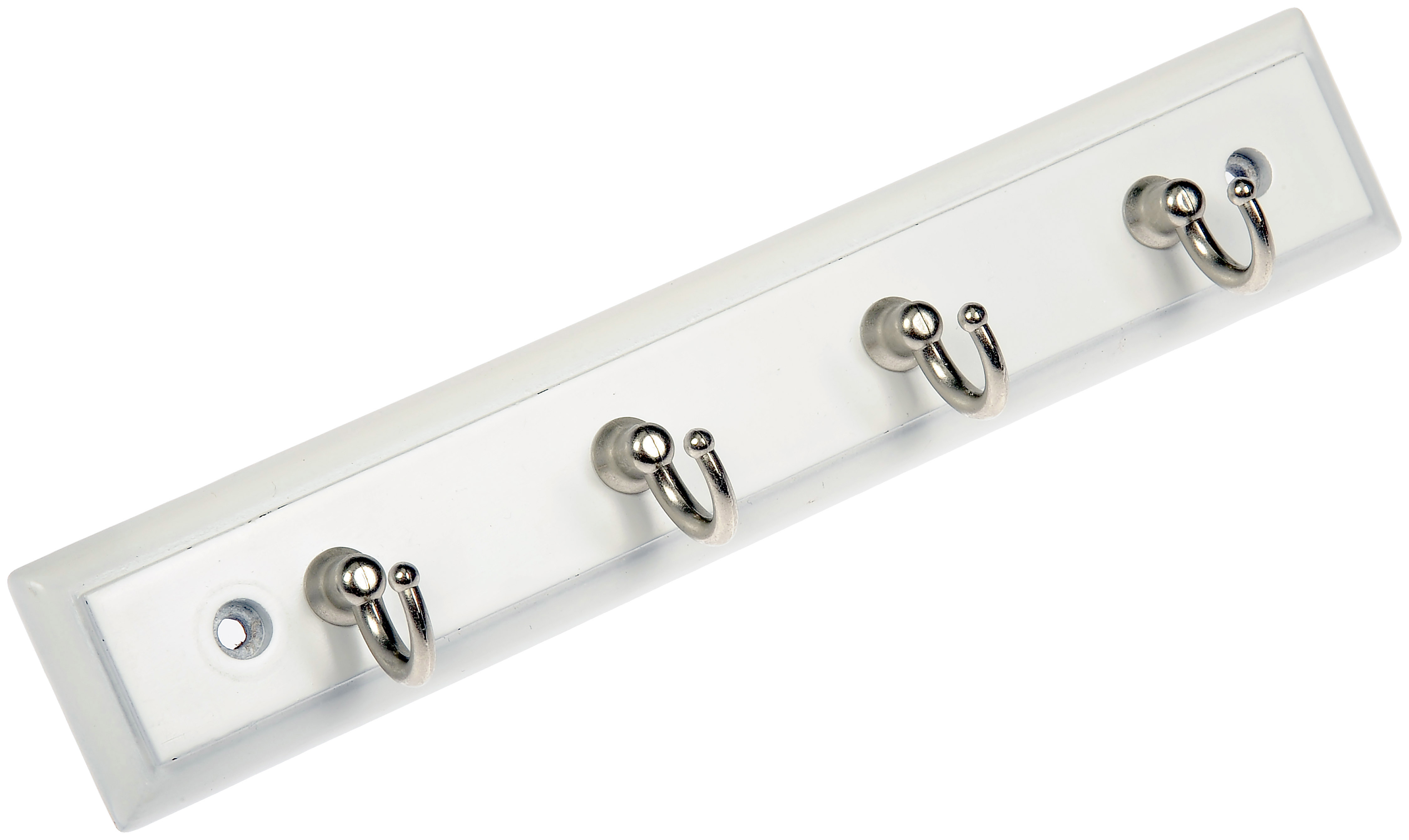 Mainstays, 8.75 Inch Key Rack, With 4 Hooks, White, Mounting Hardware Included, 2 lbs. Working Capacity - image 4 of 8