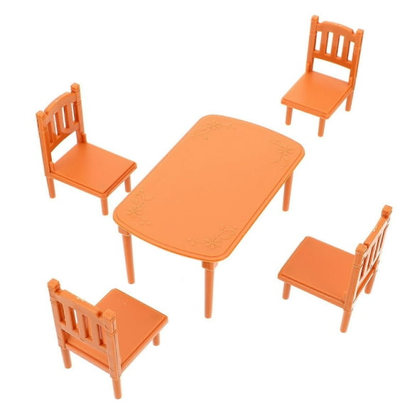 1 Set Plastic Mini Furniture Small Creative Dining Table Mini Size