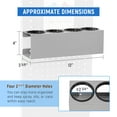 thumbnail image 2 of AA Products P-SH-Spray Can Rack 4 Bottle Spray Can Holder Wall-Mounted Rack, Steel Aerosol Can Rack Design for 13" D Van Shelving for Garage and Workspace (Silver), 2 of 5