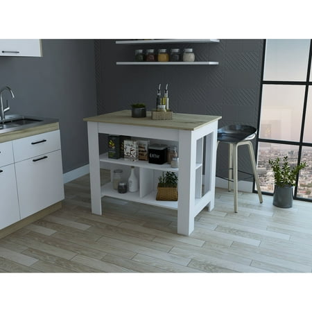 Silver Film Kills MRSA and E.Coli / 3 - Shelf Kitchen Island for Kitchen Use