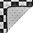 thumbnail image 4 of Checkered Freemason Mason Symbol Rugs Doormat, Non-Slip Machine Washable Carpets Floor Door Mat , 36" x 24", 4 of 7
