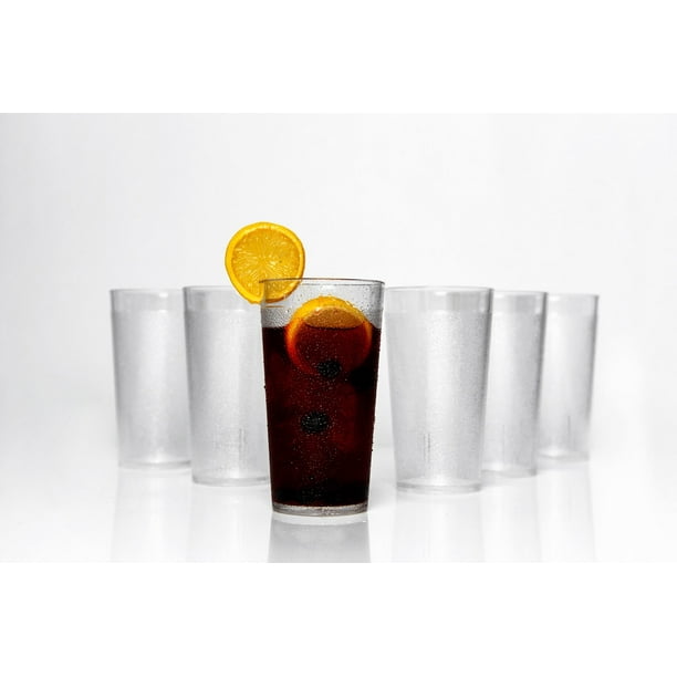 8pzs Vaso 16oz Policarbonato Alta Resistencia Plastipractic Vaso 16oz / Clasico / Plastico transparente (policarbonato