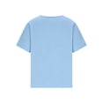 thumbnail image 5 of GUACER Relaxed T Shirts for Women Summer Round Neck Cotton Linen Solid Breathable Short Sleeve Tops, 5 of 5