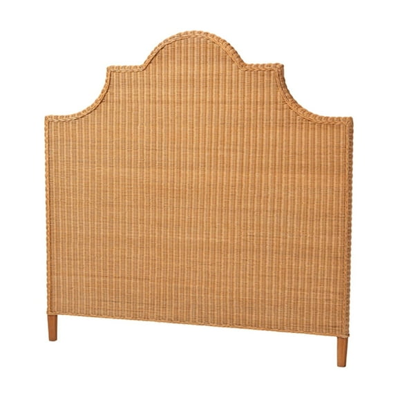 bali & pari Melanie Bohemian Light Honey Rattan King Size Standalone Headboard
