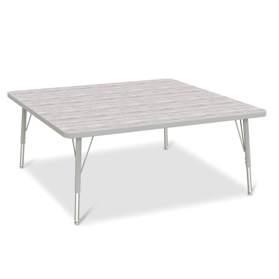 Square Activity Table - 48" X 48", E-height - Driftwood Gray/Gray/Gray