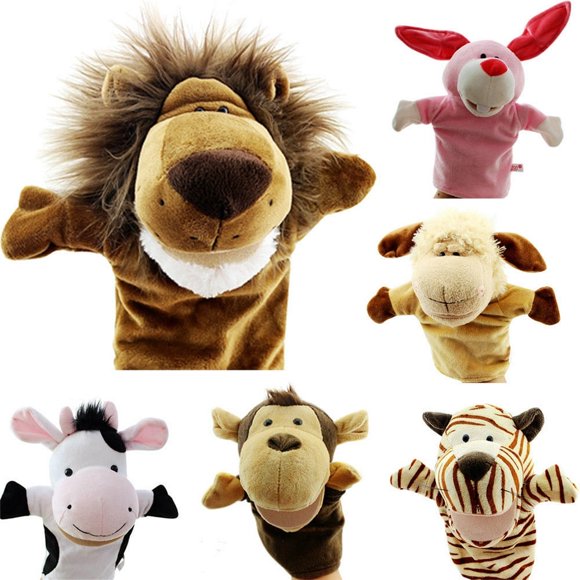 Dsseng Soft Plush Animal Hand Puppets Cute Animal Hand Puppets Dolls Props Toys for Children Educational Toys