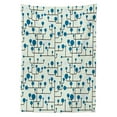 thumbnail image 3 of Ambesonne Geometric Tablecloth Rectangular Table Cover, Abstract Lines Dots, 60"x90", Blue Eggshell Black, 3 of 4