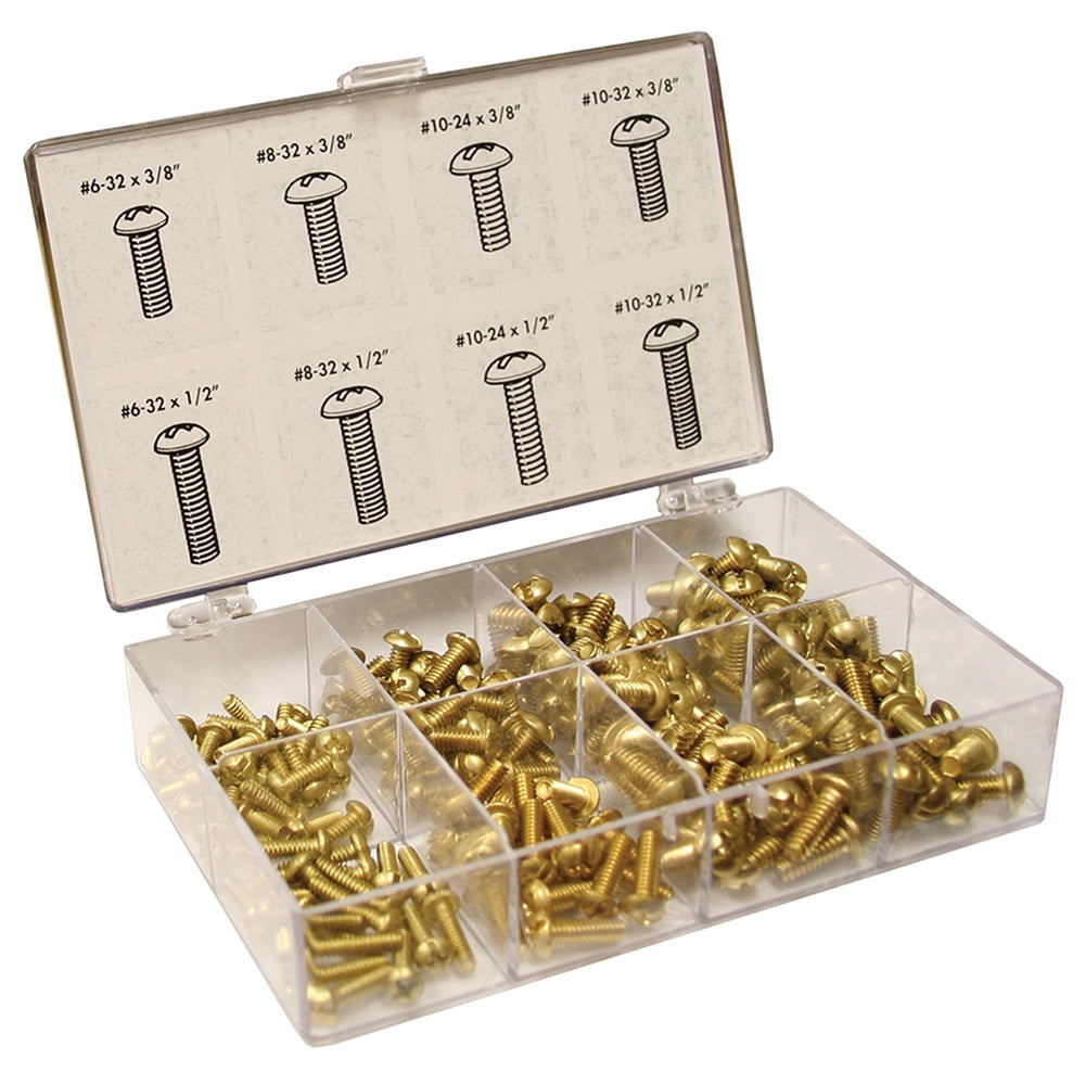 Brass Bibb Screw Assortment Kit,PartNo J40153 JonesStephens Walmart