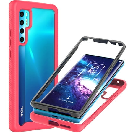 CoverON For TCL 20 Pro 5G Phone Case, Military Grade Full Body Rugged Slim Fit Clear Cover, Pink