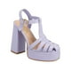 thumbnail image 1 of Tacones Mujer Casuales Plataforma Kipon Cómodos Ligeros violeta oscuro 25, 1 of 5