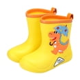 thumbnail image 1 of NOKIO Bottes de Pluie Imperméables Faciles à Enfiler pour Enfants Système de Fixation à Sangle Réglable Protection d'Orteil Renforcée Semelle Extérieure Non Marquante Motifs Animaux de Dessin Animé Garçons Filles, 1 of 4