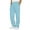 Light Blue, variant on Gnshining Jogger Sweatpants for Men Elastic Waist Drawstring with Pockets Fitness Pants Solid Color Straight Wide Leg Pants