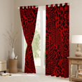 thumbnail image 3 of Manfei Cheetah Leopard Print Curtains Pack of 2 (42x84 Each), Chic Red Abstract Ombre Curtains Blackout, Modern Fashion Style Bedroom Curtains, Black Out Curtains Decor, 3 of 6