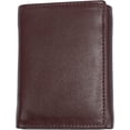 thumbnail image 3 of Swiss Marshall Men's RFID Blocking Premium Leather Classic Trifold Wallet Burgundy, 3 of 9