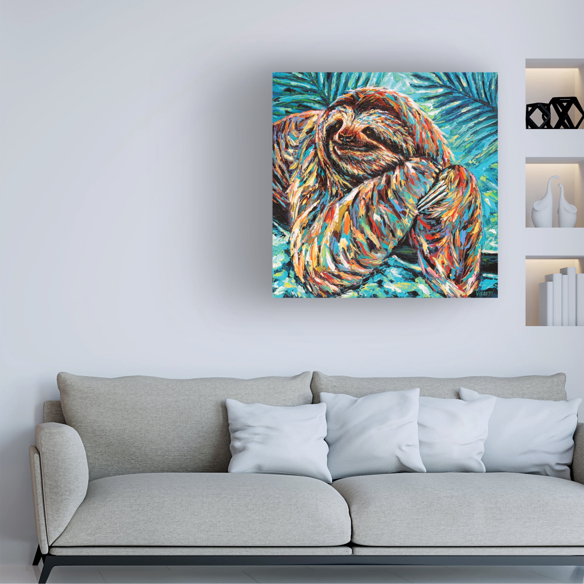 Carolee Vitaletti 'Painted Sloth II' Canvas Art